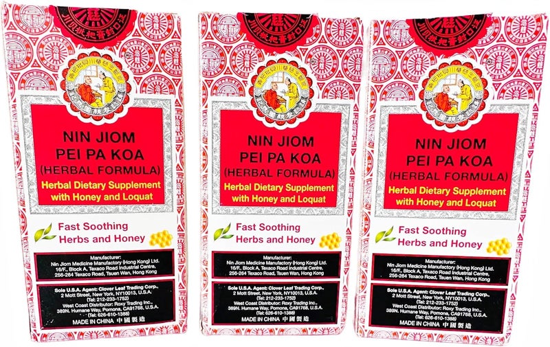 Sprout Talk 3 Packs 150ml Nin Jiom Pei Pa Koa Herbal Cough Syrup in Sprout Talks Box - Image 1