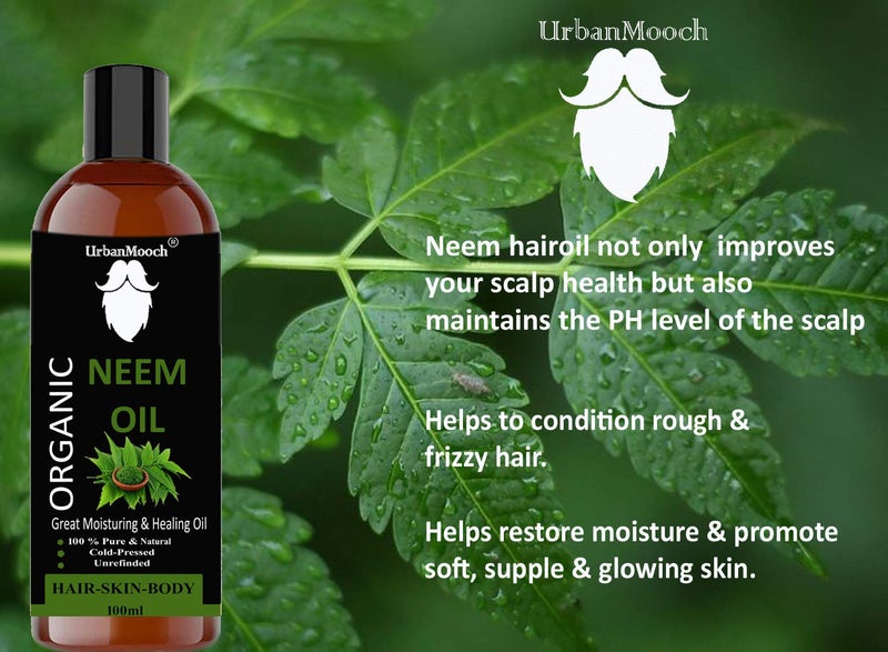 UrbanMooch Pure & Organic Cold Pressed Neem Oil For Hair, Skin & Body (100Ml) - Image 2