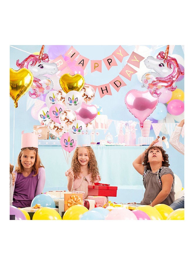 Kidle 36-Piece Unicorn Balloons Decorations For Party Supplies Decor Birthday Backdrop - Image 4