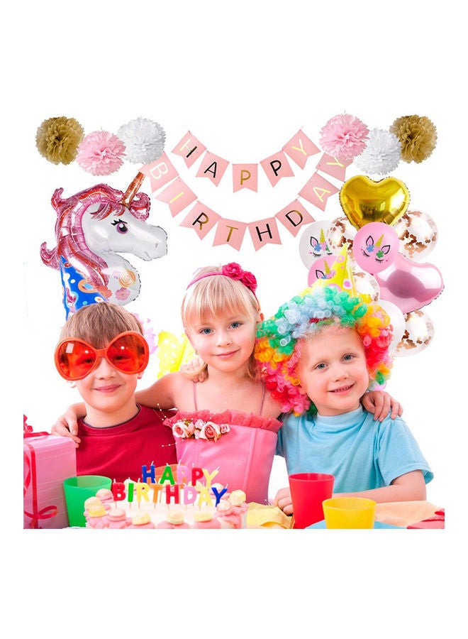 Kidle 36-Piece Unicorn Balloons Decorations For Party Supplies Decor Birthday Backdrop - Image 2