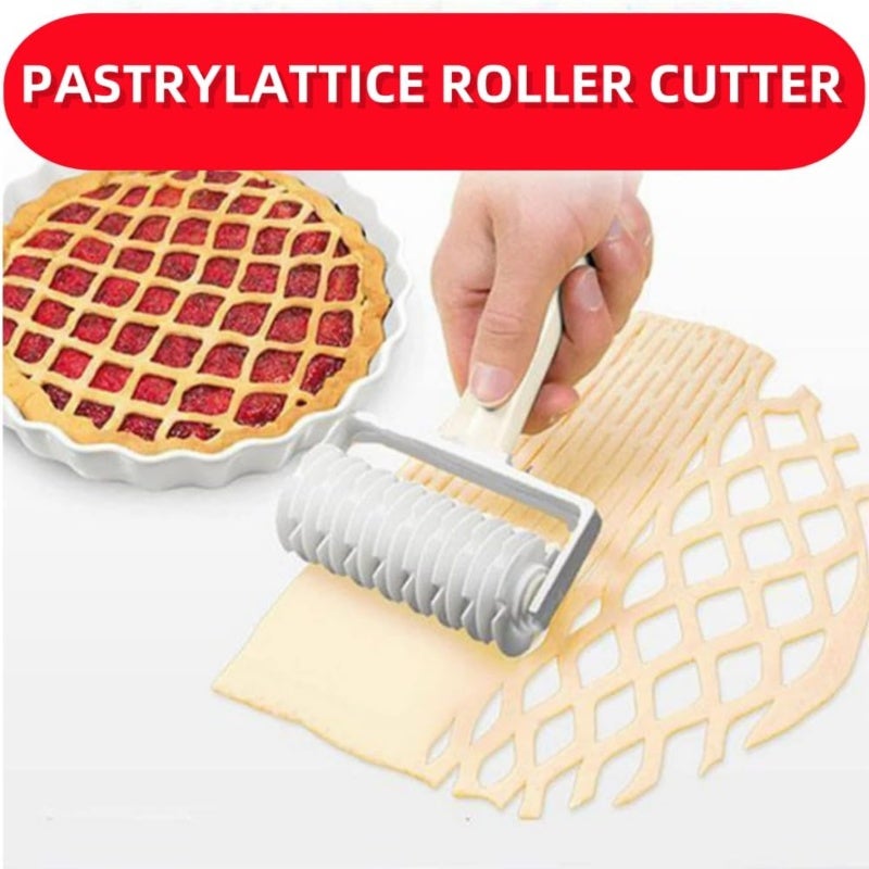 Lattice Roller Cutter 12 X 19cm High-Quality Non-Toxic Plastic - Ergonomic Handle Easy Operation Pastry Grid Cutter for Home Restaurant Bakers - Image 4