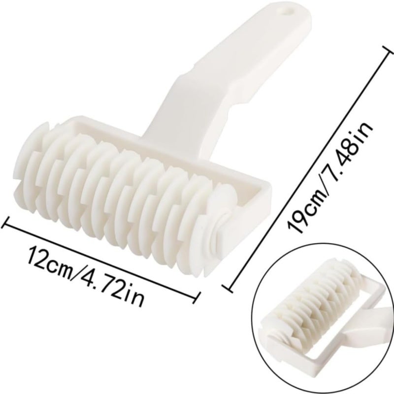 Lattice Roller Cutter 12 X 19cm High-Quality Non-Toxic Plastic - Ergonomic Handle Easy Operation Pastry Grid Cutter for Home Restaurant Bakers - Image 3