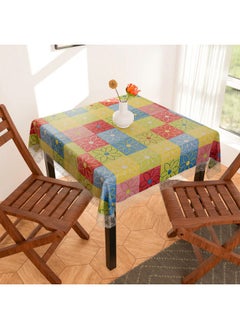 Kuber Industries Kuber Industries Square Table Cover for 4 Seater|PVC Waterproof Check Pattern Tablecloth Indoor & Outdoor|48x48 Inch (Multicolor)  - Image 1