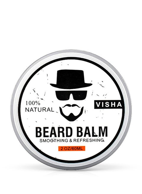 Beard Balm, Conditioning Beard Balm for Men, Softens Smoothing Refreshing Beards Mustache, Beard Conditioner Wax Beard Cream, Promotes Beard Growth, Strengthens Beards & Mustaches, 2 ounce