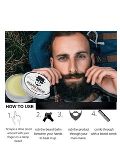 Visha Beard Balm, Conditioning Beard Balm for Men, Softens Smoothing Refreshing Beards Mustache, Beard Conditioner Wax Beard Cream, Promotes Beard Growth, Strengthens Beards & Mustaches, 2 ounce  - Image 2
