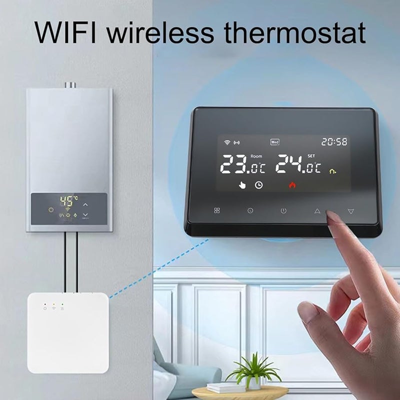 Smart Home Thermostat White Wireless RF Voice Control And APP Compatible - Image 3