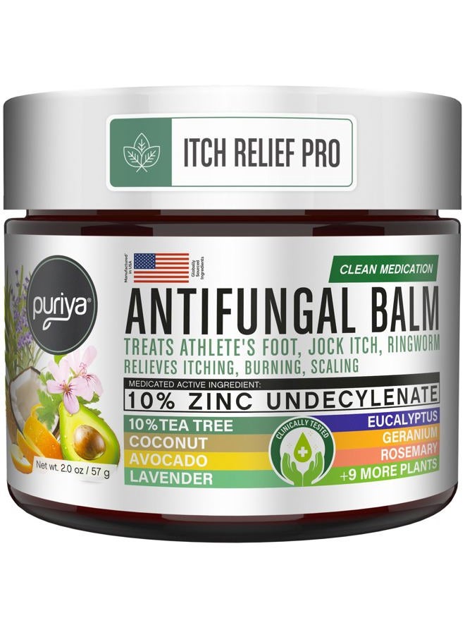 Puriya Clinically Proven Antifungal Cream for Skin Fungus, Extra-Strength Athletes Foot Cream Treatment, Jock Itch, Ringworm Treatment for Humans, Anti Fungal Itchy Skin Relief with Tea Tree Oil - Image 1