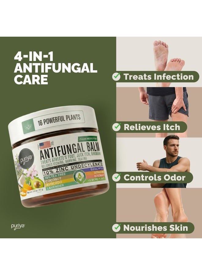 Puriya Clinically Proven Antifungal Cream for Skin Fungus, Extra-Strength Athletes Foot Cream Treatment, Jock Itch, Ringworm Treatment for Humans, Anti Fungal Itchy Skin Relief with Tea Tree Oil - Image 3