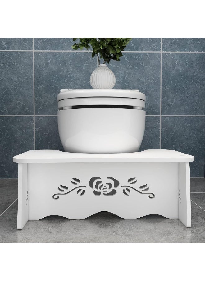 TPGP Bathroom Stool Foldable Poop Stool Toilet Stool Adult, 7 Inch Toilet Potty Stool for Adult and Kids Aid, Poop Stool Wood-Plastic Board, Environmentally Friendly Materials Shower Stool Squating Stool  - Image 1