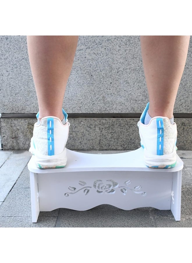 TPGP Bathroom Stool Foldable Poop Stool Toilet Stool Adult, 7 Inch Toilet Potty Stool for Adult and Kids Aid, Poop Stool Wood-Plastic Board, Environmentally Friendly Materials Shower Stool Squating Stool  - Image 4