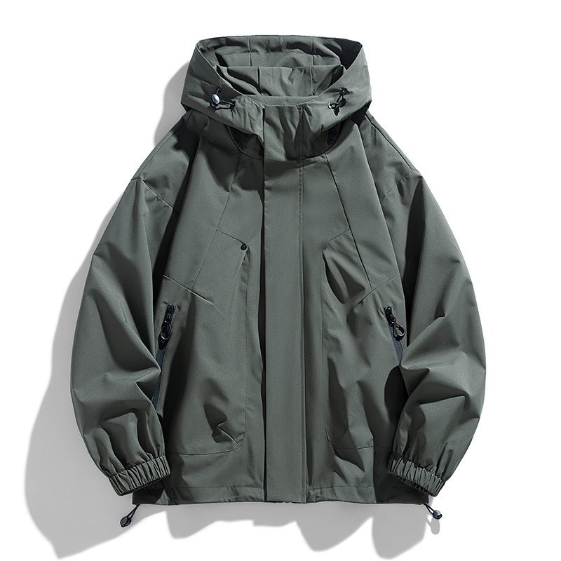 Jacket Men'S New Trendy Brand Thin Windproof And Waterproof Casual Hooded Jacket - Image 4