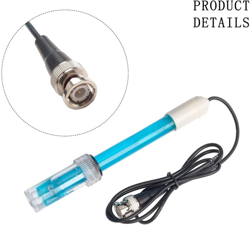 مسبار قطب الأس الهيدروجيني نطاق 0-14 موصل BNC كابل 75 سم لجهاز قياس الأس الهيدروجيني للمختبر أو الأحواض المائية - Image 4
