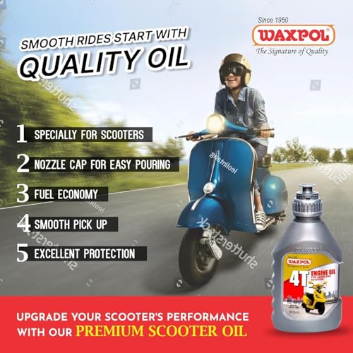 Waxpol Bike Engine Care Kit for Scooter & Motorcycle | 10W-30 4T Petrol Engine Oil 800ml | Engine Flush 50ml | Petrol Fuel Additive 40ml | Gear Oil 80W-90 120ml - Image 4