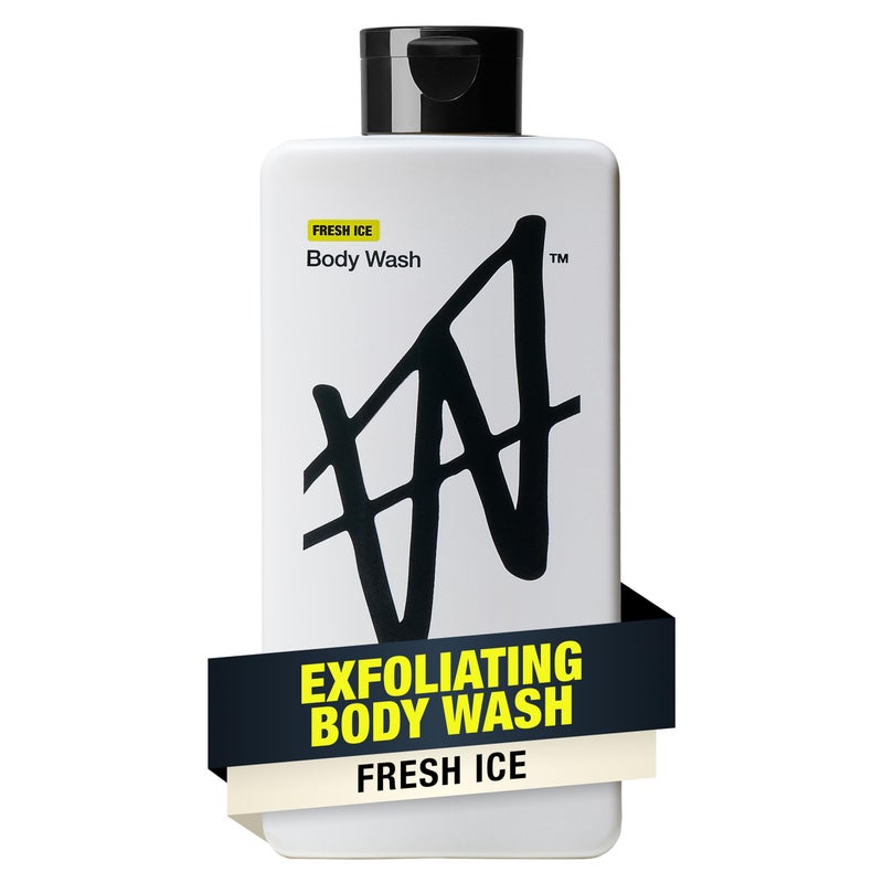 W By Jake Paul Body Wash for Men, Exfoliating Shower Gel with Jojoba Oil, Deep Clean Hydrating Mens Bodywash, Fresh Ice Scent, 18 fl oz - Image 1