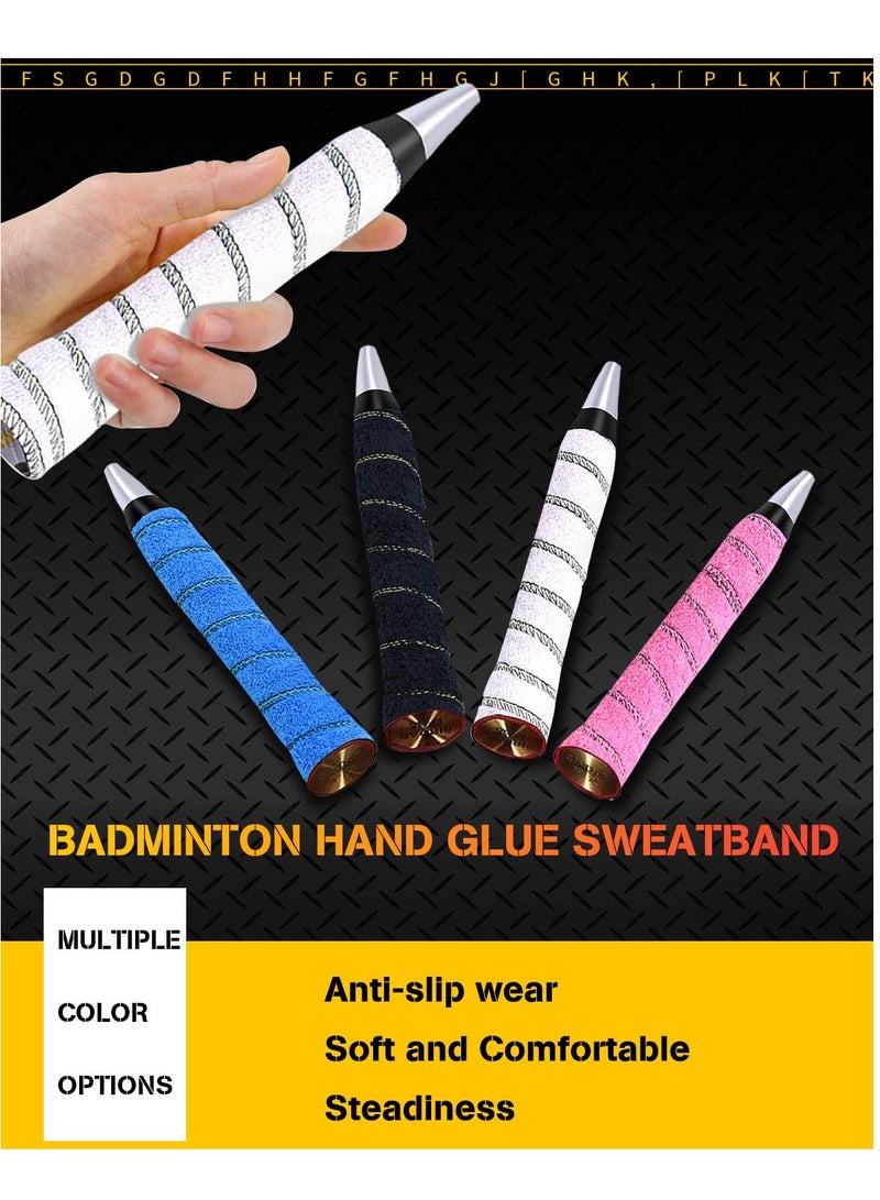 SYOSI Toweling Racket Overgrip, 4 Pcs Super Absorbent Cotton Towel, Skid Resist Absorb Sweat Grip Tape, Handles Protection for Tennis Badminton Racquetball Squash Baseball - Image 5