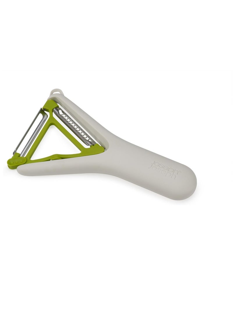 Joseph Joseph Joseph Joseph Switch 2-in-1 Potato Peeler, Straight and Julienne stainless steel blades, Dishwasher safe  - Image 1