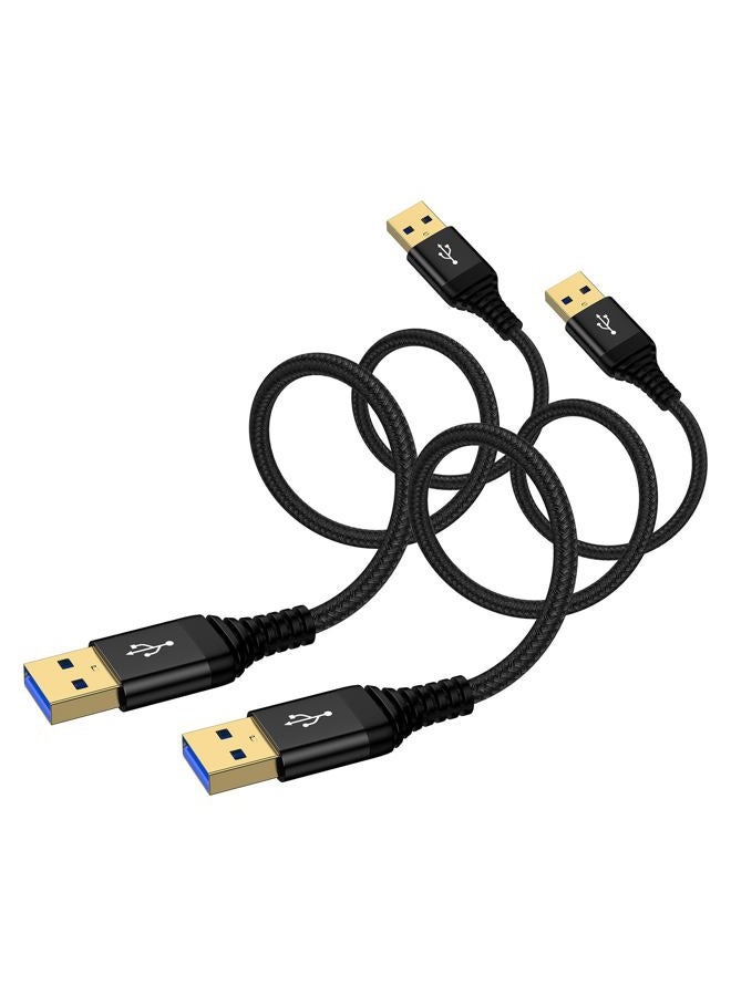 ANDHOT USB to USB Cable 3 ft, 2Pack USB3.0 Male to Male A to A Double Side USBCord for Data Transfer, Sound Bar, External Hard Driver, Computer PC Laptop Cooler, DVD Player, KVM, TV, Hub, Monitor, Set Up Box - Image 1