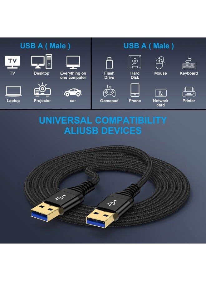ANDHOT USB to USB Cable 3 ft, 2Pack USB3.0 Male to Male A to A Double Side USBCord for Data Transfer, Sound Bar, External Hard Driver, Computer PC Laptop Cooler, DVD Player, KVM, TV, Hub, Monitor, Set Up Box - Image 5