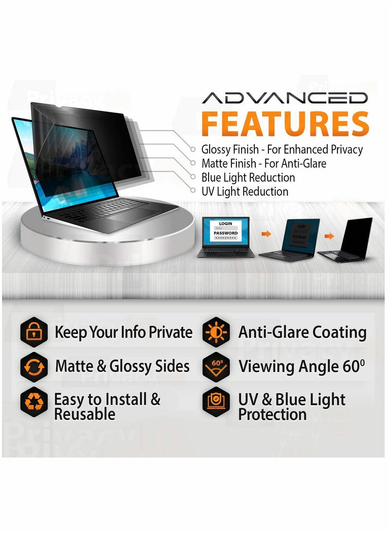 SYOSI - Screen Filters, 15.6"" Inch (1 Pack) Laptop Privacy Screen-Filter for 16:9 Widescreen Display; 60 Degree Privacy, Advanced Anti-Glare, UV Light Reduction & Blue Light Filter - Image 1