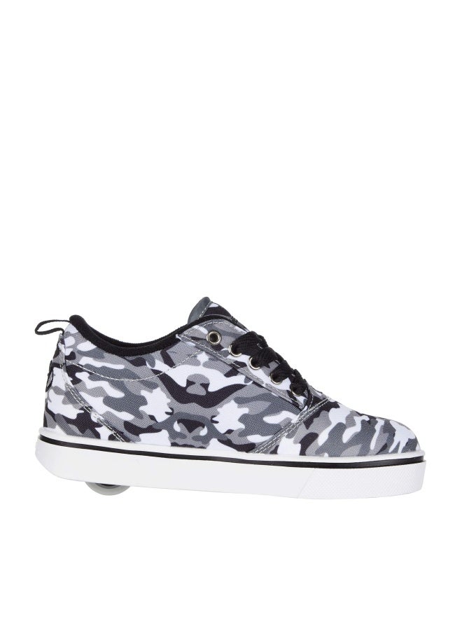 HEELYS Pro 20 Prints Skate Shoe for Adult, Little,and Big Kids - Breathable Microfiber Lining, Padded Footbed, and Long-Lasting Footwear Charcoal/Grey/Camo 3 Little Kid M - Image 1