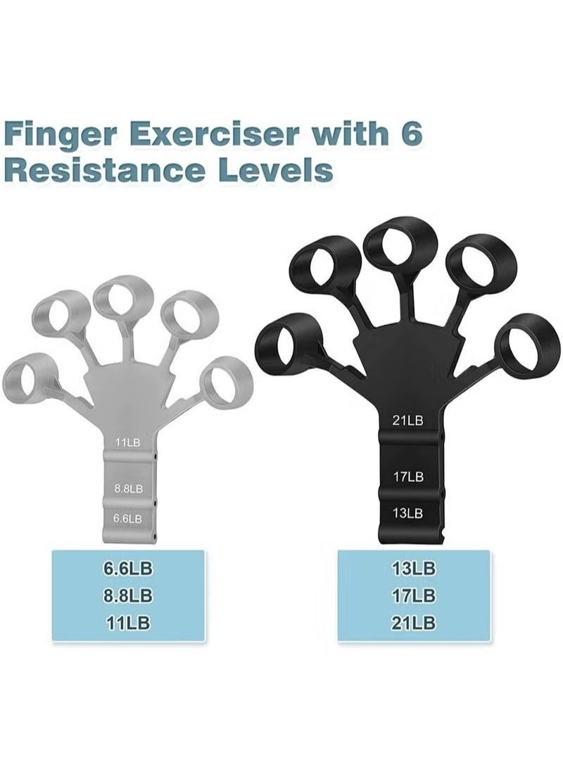 Aroos مُقوّي الأصابع، مُدرّب قوة القبضة، مُمرّن الأصابع ومُقوّي اليد، شريط مقاومة الأصابع لإعادة التأهيل البدني للمعصم - Image 2