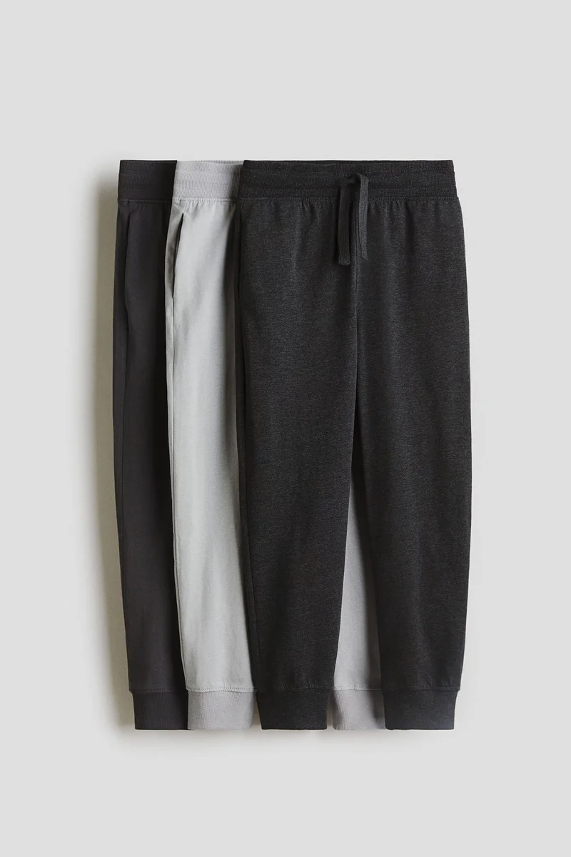 H&M 3-pack cotton jersey joggers