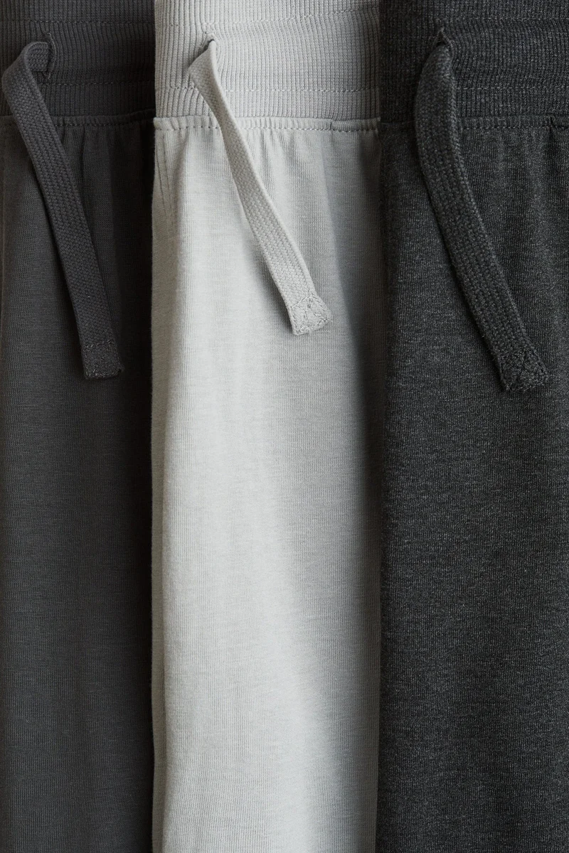 H&M 3-pack cotton jersey joggers