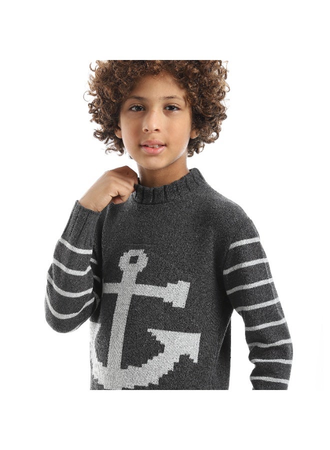 Caesar Boys' woolPullover with Hook Graphic - Image 5