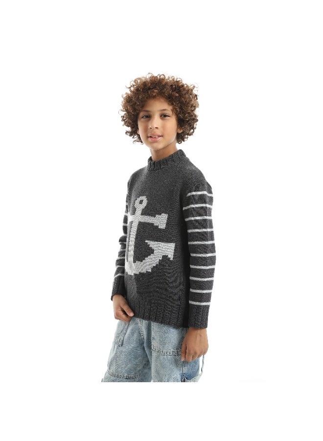 Caesar Boys' woolPullover with Hook Graphic - Image 2