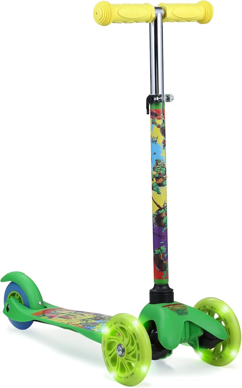 VOYAGER Self Balancing Kick Scooter with Light Up Wheels, Extra Wide Deck, 3 Wheel Platform, Foot Activated Brake, 75 lbs Limit, Kids & Toddlers Girls or Boys, for Ages 3 and Up - Image 1