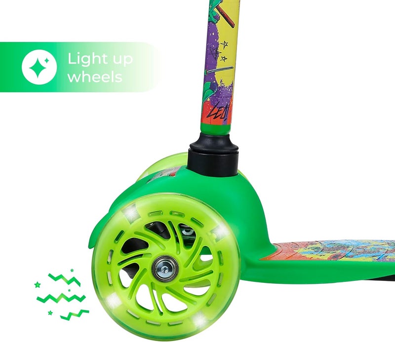 VOYAGER Self Balancing Kick Scooter with Light Up Wheels, Extra Wide Deck, 3 Wheel Platform, Foot Activated Brake, 75 lbs Limit, Kids & Toddlers Girls or Boys, for Ages 3 and Up - Image 3