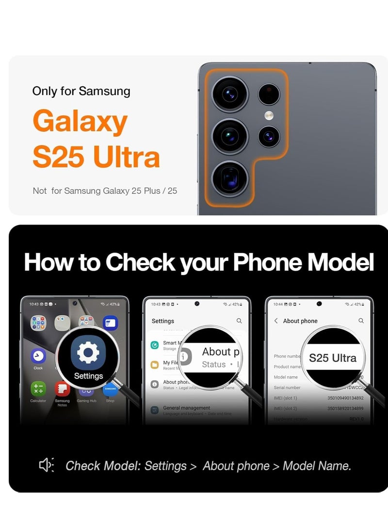 ELTRAZONE Case Compatible with Samsung Galaxy S25 Ultra 6.8" – Clear Magnetic Case with Camera Protection & Wireless Charging Support – Soft TPU Shockproof Cover (Silver) - Image 2