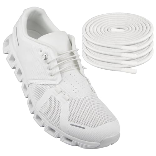 Endoto 2 Pairs Elastic Shoelaces for ON Cloud 5 6 No Tie Replacements Shoes Laces Stretchy Bungee Running TrainingColorWhiteSize26Inch - Image 1