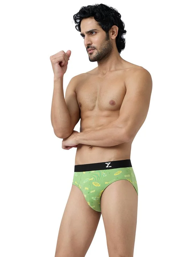 Xyxx  Men Surf Super Combed Cotton Printed Antibacterial Briefs for Men | Best Price UAE