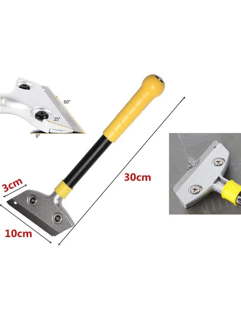 Heavy-Duty Razor Blade Scraper Tool – 35cm Short Handle with 8cm Metal Blade – Multi-Purpose Paint, Sticker, and Label Remover for Glass, Tiles, Floors, and Walls - Image 4