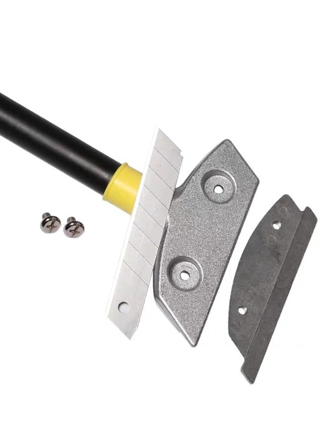 Heavy-Duty Razor Blade Scraper Tool – 35cm Short Handle with 8cm Metal Blade – Multi-Purpose Paint, Sticker, and Label Remover for Glass, Tiles, Floors, and Walls - Image 2