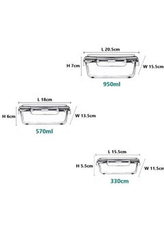 3PCS Glass Storage Containers Airtight Bento Boxes Set with Leak Proof Locking Lids Microwave Safe Glass Crisper for Home Office Kitchen Camping Meal Prep Storage - pzsku/Z1C994484C130B037E5FDZ/45/_/1711709247/fc0ce087-1635-432d-b244-42c61fe71897