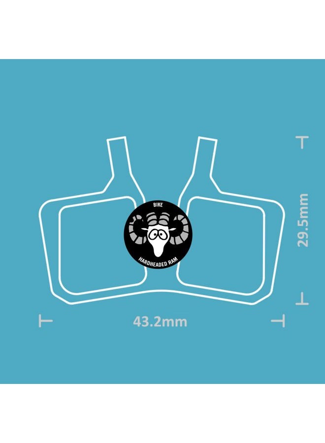 Hardheaded Ram Bike Brake Pads sintered for Magura MT5 MT7 91-9566 9.P, 4 Piston. The Bicycle Replacement Part for OEM Brakes for high Braking Power. - Image 5