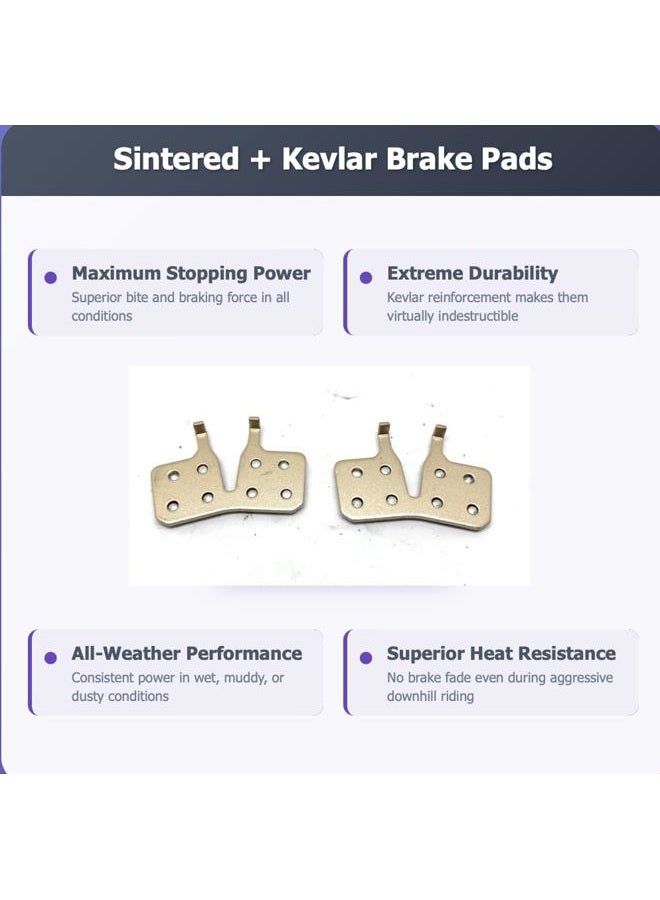Hardheaded Ram Bike Brake Pads sintered for Magura MT5 MT7 91-9566 9.P, 4 Piston. The Bicycle Replacement Part for OEM Brakes for high Braking Power. - Image 2