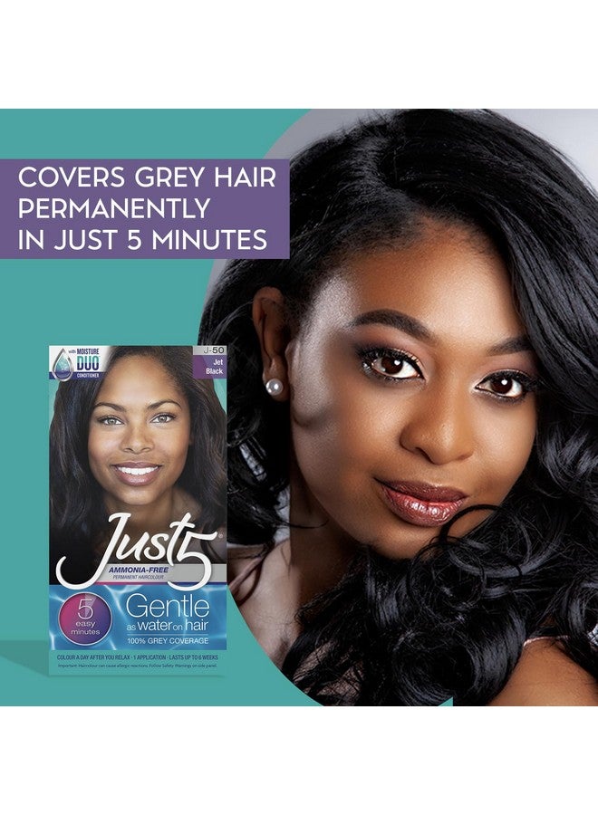Just 5 Women'S 5 Minute Permanent Hair Color With Conditioner Grey Hair Coloring For Women Black - Image 2