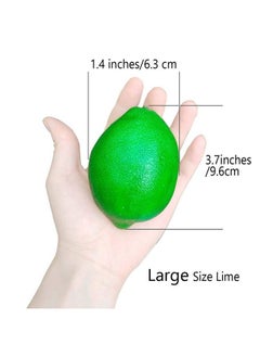 Lorigun 5Pcs Faux Limesfake Lemonslifelike Artificial Limesfake Green Lemons Artificial Fruit Lemon For Home Kitchen Party Decoration 5Pcs(Large Size 3.5" X 2.1")  - Image 4