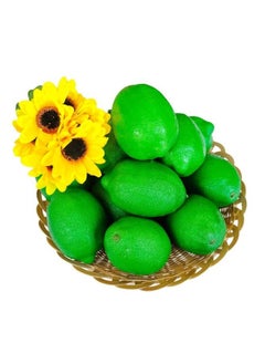 Lorigun 5Pcs Faux Limesfake Lemonslifelike Artificial Limesfake Green Lemons Artificial Fruit Lemon For Home Kitchen Party Decoration 5Pcs(Large Size 3.5" X 2.1")  - Image 3