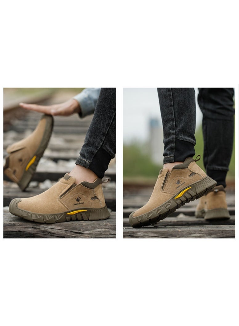 NIBEMINENT Men's Safety Boots Welder Anti-Smash Work Shoes Indestructible Safety Footwear Male Steel Toe Security Sneakers - Image 3