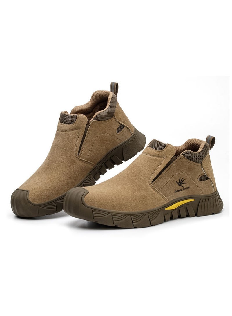 NIBEMINENT Men's Safety Boots Welder Anti-Smash Work Shoes Indestructible Safety Footwear Male Steel Toe Security Sneakers - Image 1