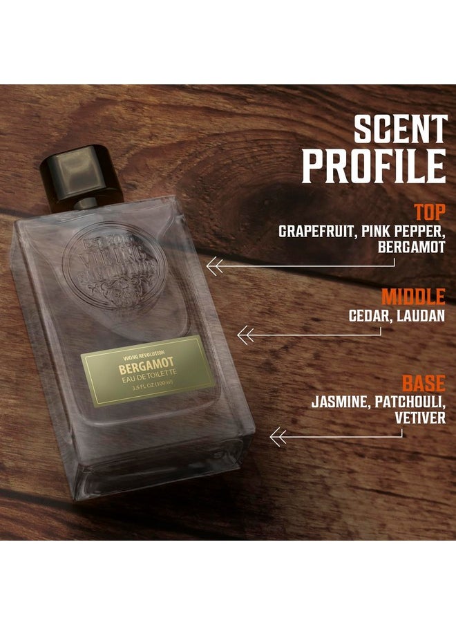 Viking Revolution - Viking Revolution Bergamot Cologne for Men - Vibrant Mens Cologne Spray Eau de Toilette - Citrus Perfume for Men with Notes of Pink Pepper, Laudan, Jasmine and Patchouli - Gifts for Men 3.5 Fl Oz - Image 1