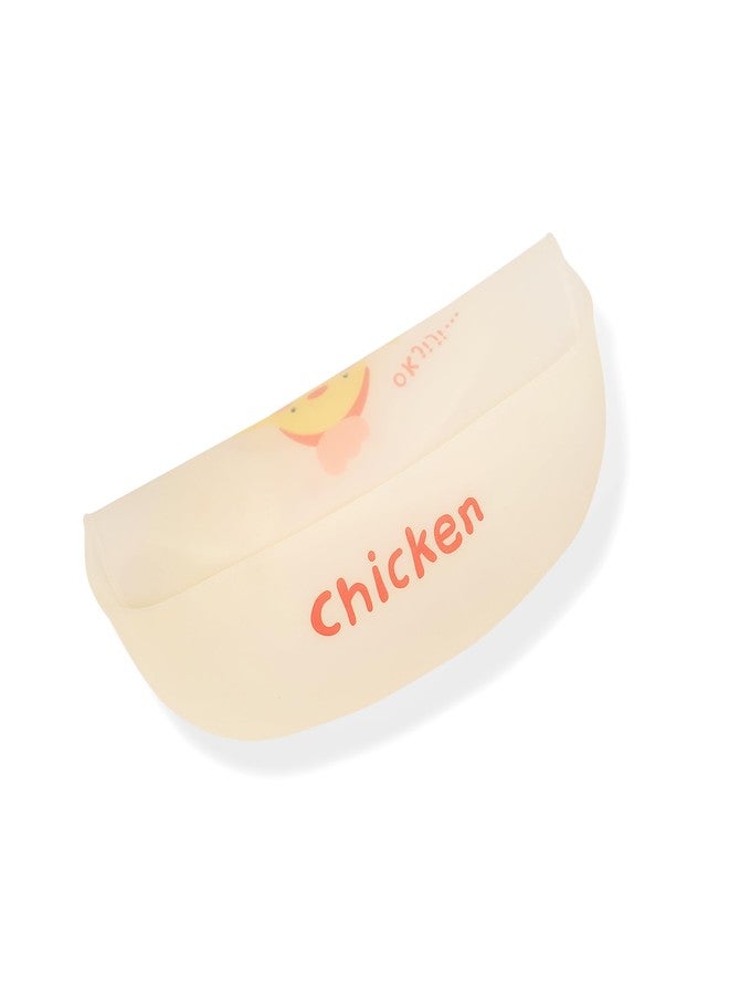 Joy Buzz Silicone Bib for Baby Food Feeding BPA Free, Baby Apron Adjustable Straps with Food Pocket, Mess Free, Waterproof, Washable & Reusable Ideal for Babies 6 to 36 Months (Chick) - Image 3