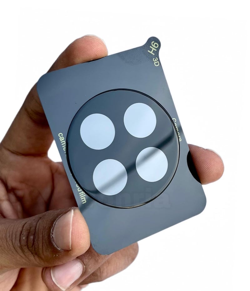 WonRia حماية عدسة الكاميرا الخلفية لهاتف OnePlus 13R 5G - واقي زجاجي [3D متميز] - أسود - Image 3