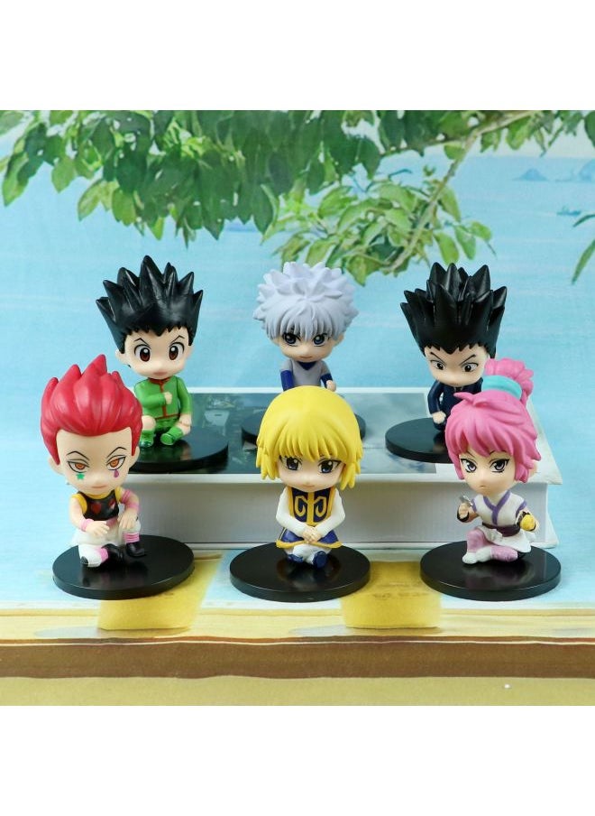 Full-time Hunter Hand-held 6 Little Jay Chi Cool Pull Pika Yi Ear Mystery SISO Twisted Egg Blind Box Doll Ornaments-Color:Full-time Hunter 6-piece Set  - Image 3