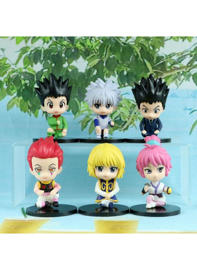 Full-time Hunter Hand-held 6 Little Jay Chi Cool Pull Pika Yi Ear Mystery SISO Twisted Egg Blind Box Doll Ornaments-Color:Full-time Hunter 6-piece Set  - Image 2