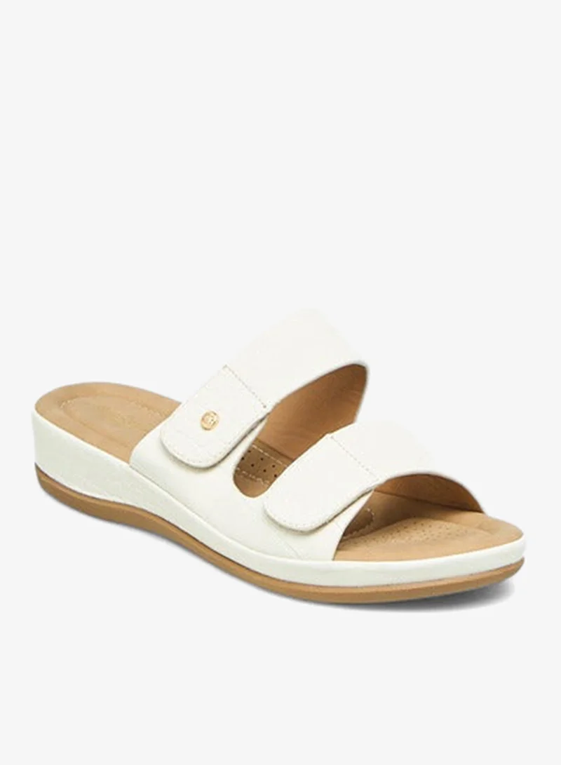 Flora Bella By Shoexpress Women Textured Slip-On Comfort Sandals